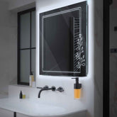 Espejo LED Cuadrado | Control por interruptor de pared | Luz blanca fría - Reyze Seria Good Vibes Model 3